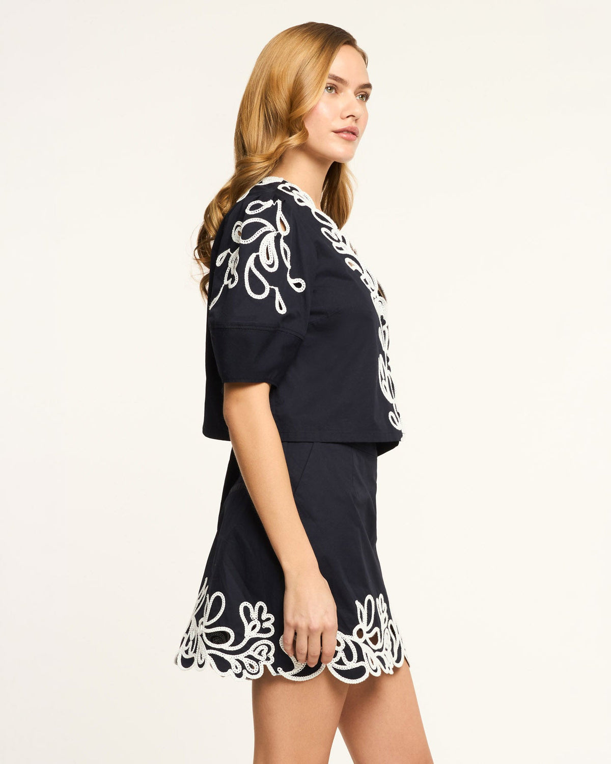 Cinq à Sept Paisley Bloom Embroidered Bellara Top