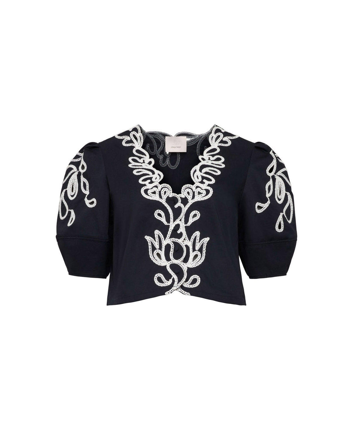 Cinq à Sept Paisley Bloom Embroidered Bellara Top