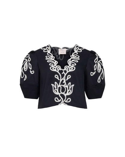 Cinq à Sept Paisley Bloom Embroidered Bellara Top
