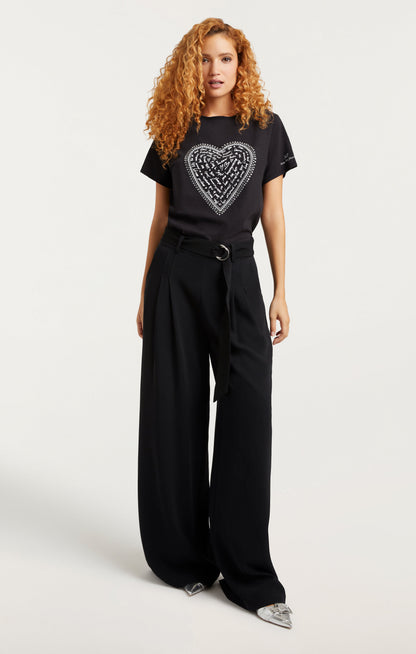 Cinq à Sept Rhinestone Love Letter Heart Tee