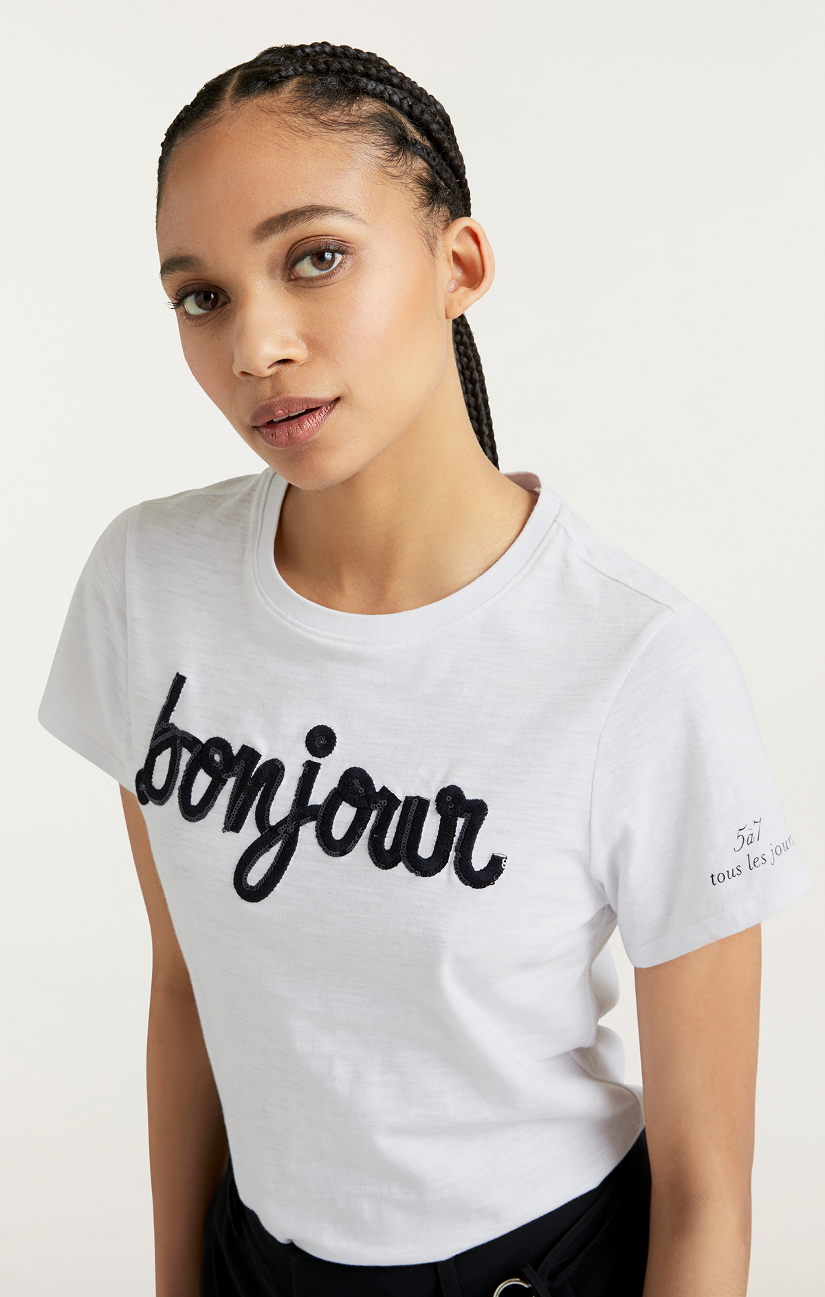 Cinq à Sept Shrunken Fringe Bonjour Tee