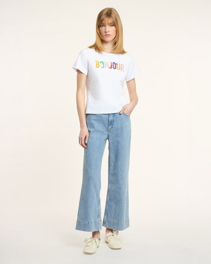 Cinq à Sept Bonjour Scribble Shrunken Tee