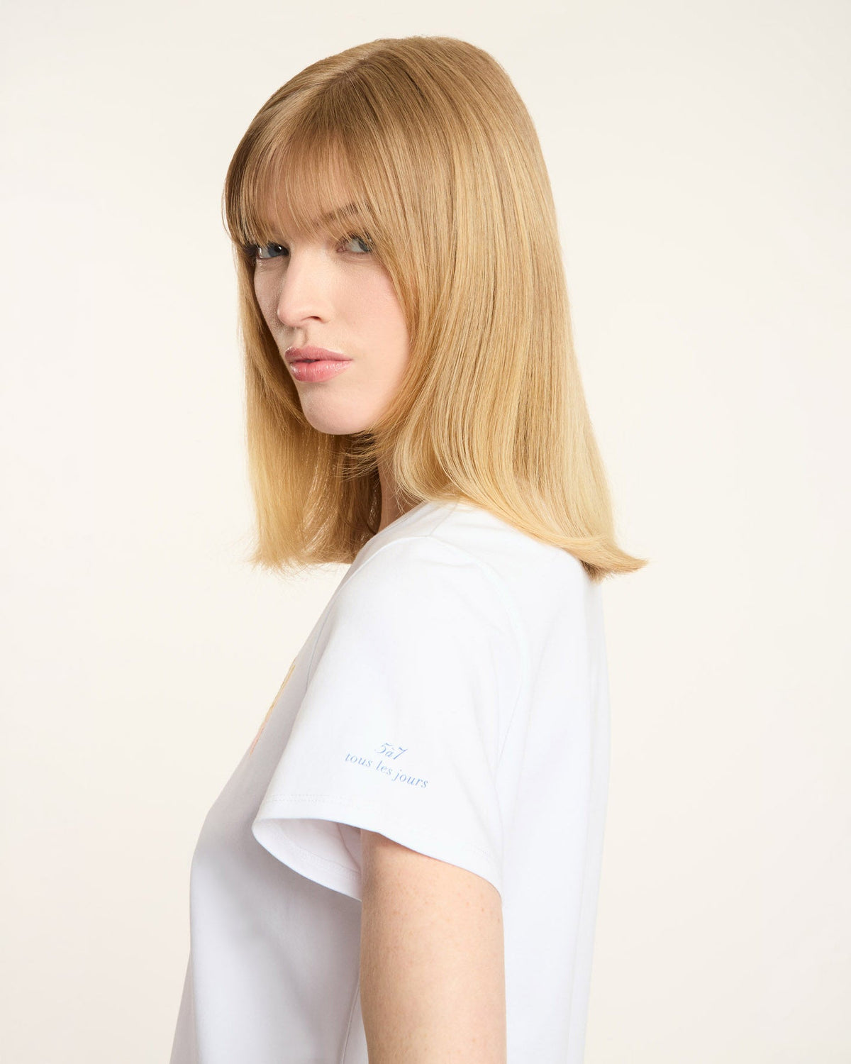 Cinq à Sept Bonjour Scribble Shrunken Tee