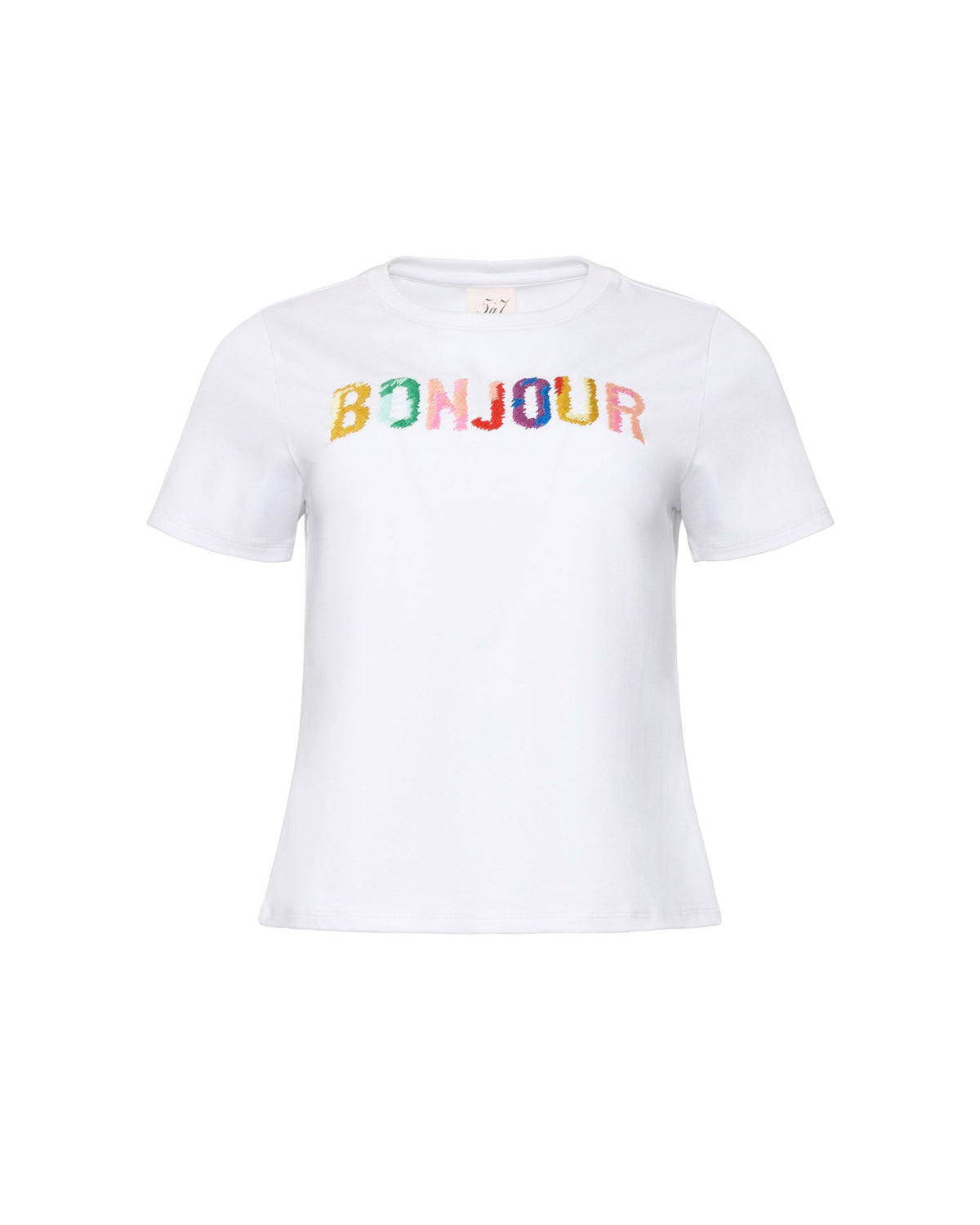 Cinq à Sept Bonjour Scribble Shrunken Tee