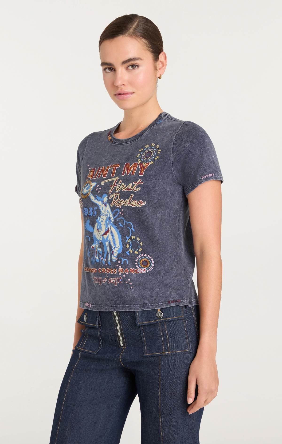 Cinq à Sept Bespoke Aint My First Rodeo Shrunken Tee