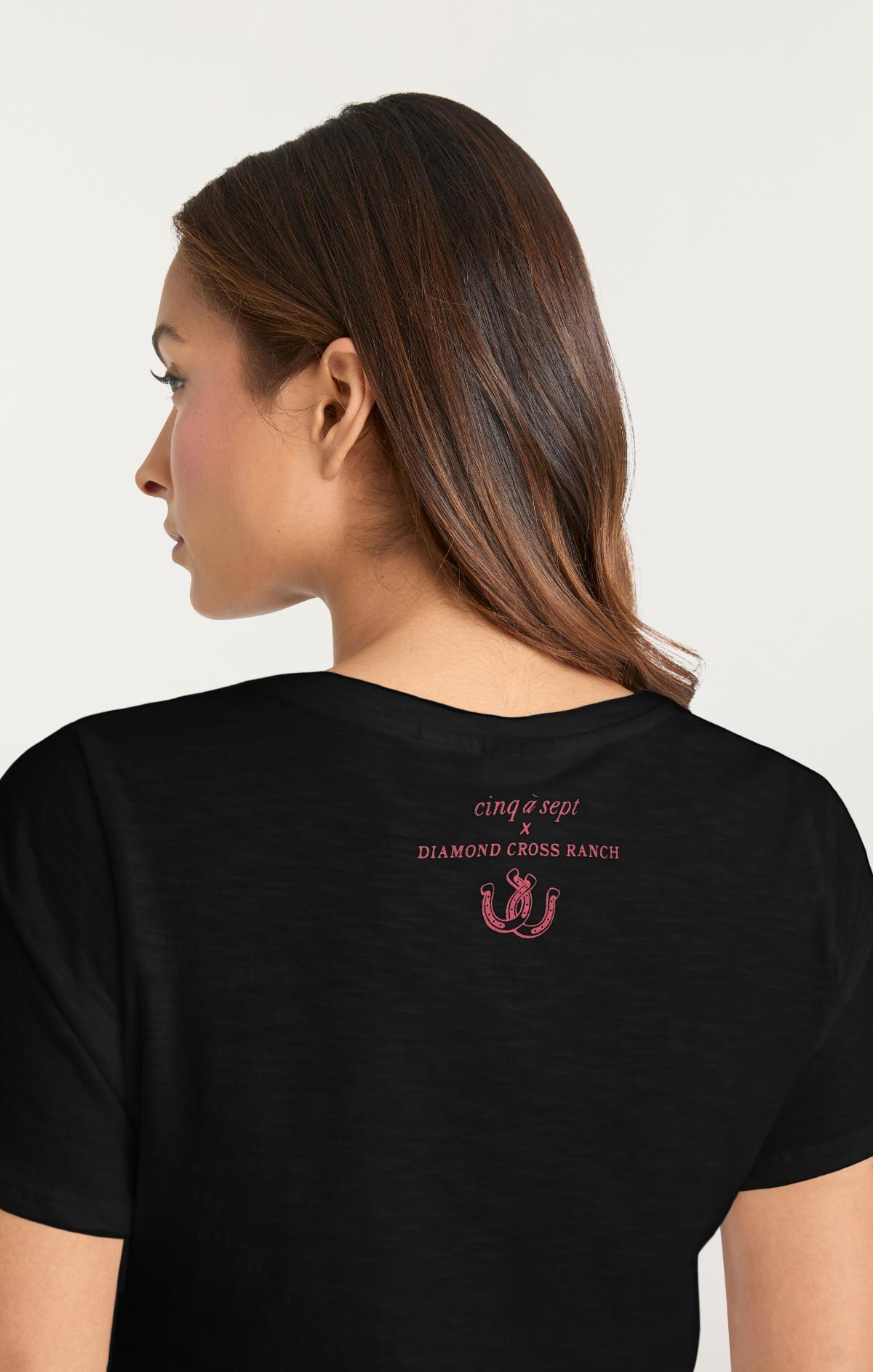 Cinq à Sept Jadore Cowboys Diamond Cross Ranch Shrunken Tee