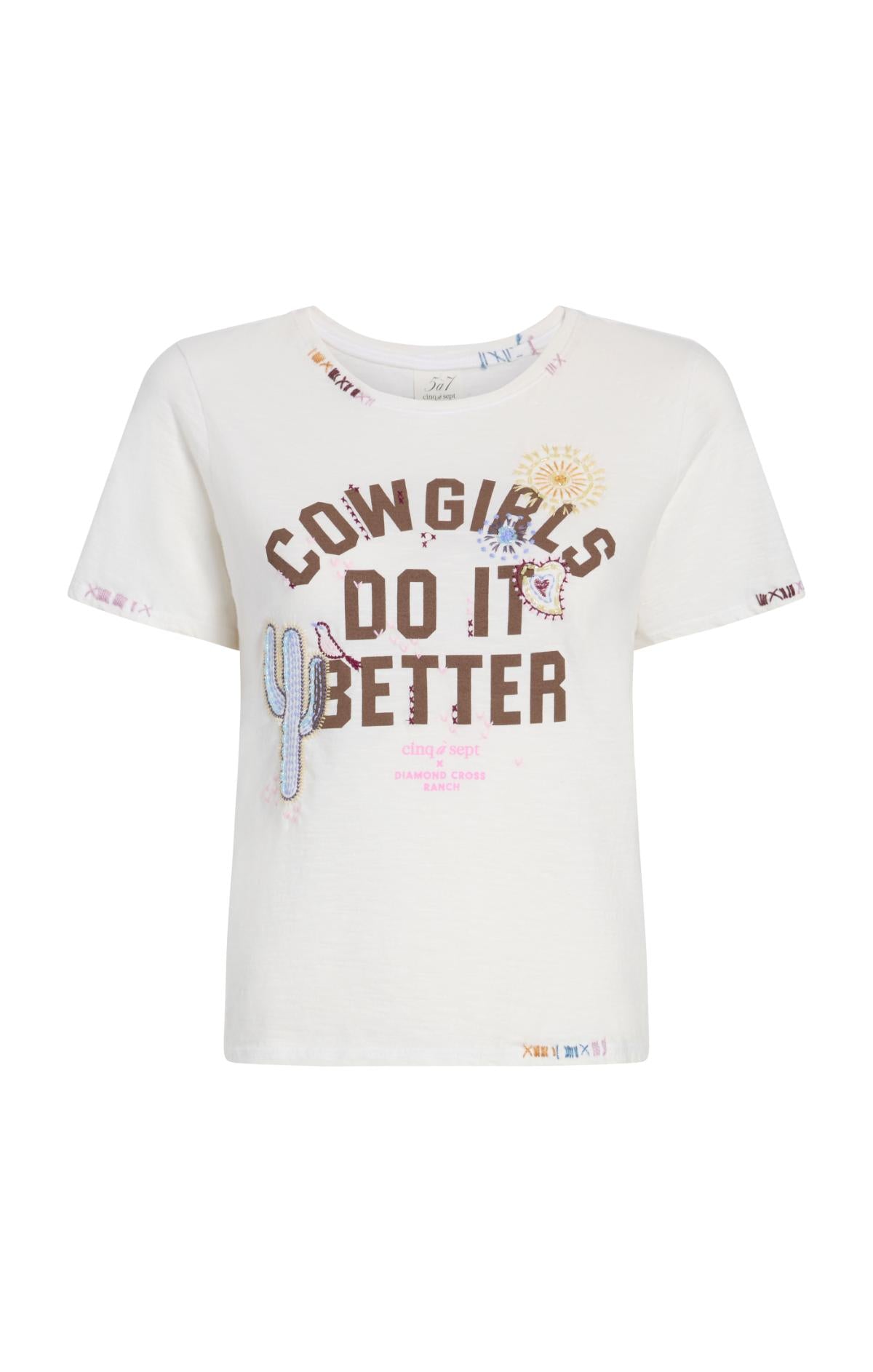Cinq à Sept Bespoke Cowgirls Do It Better Shrunken Tee