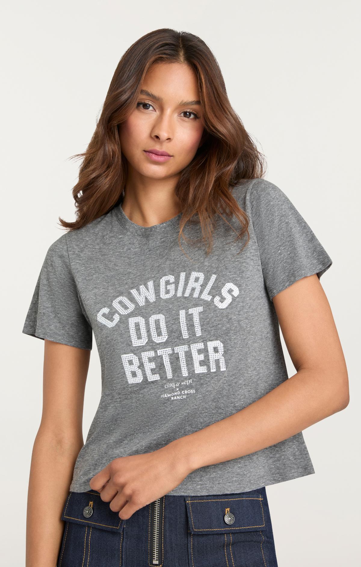 Cinq à Sept Heatset Cowgirls Do It Better Shrunken Tee