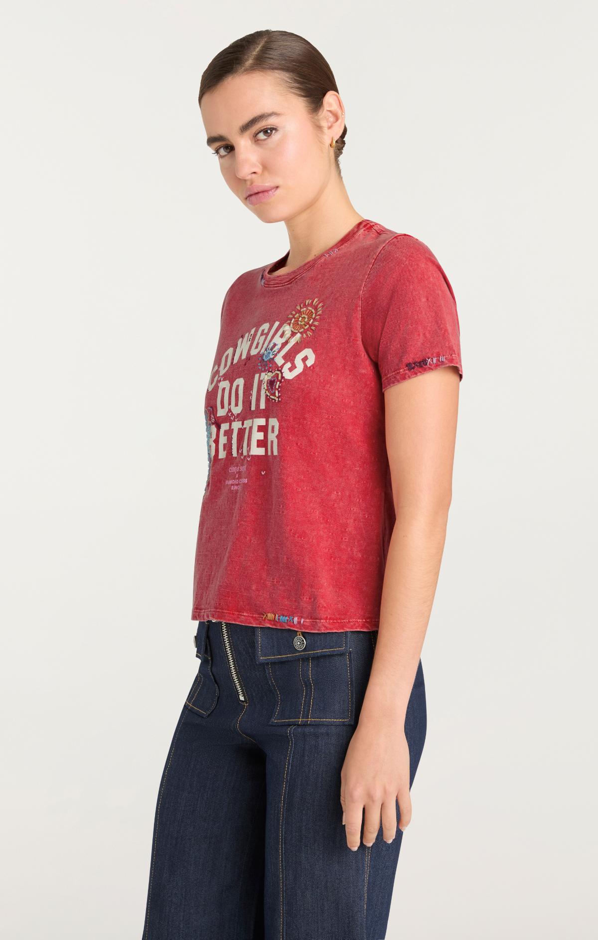Cinq à Sept Bespoke Cowgirls Do It Better Shrunken Tee