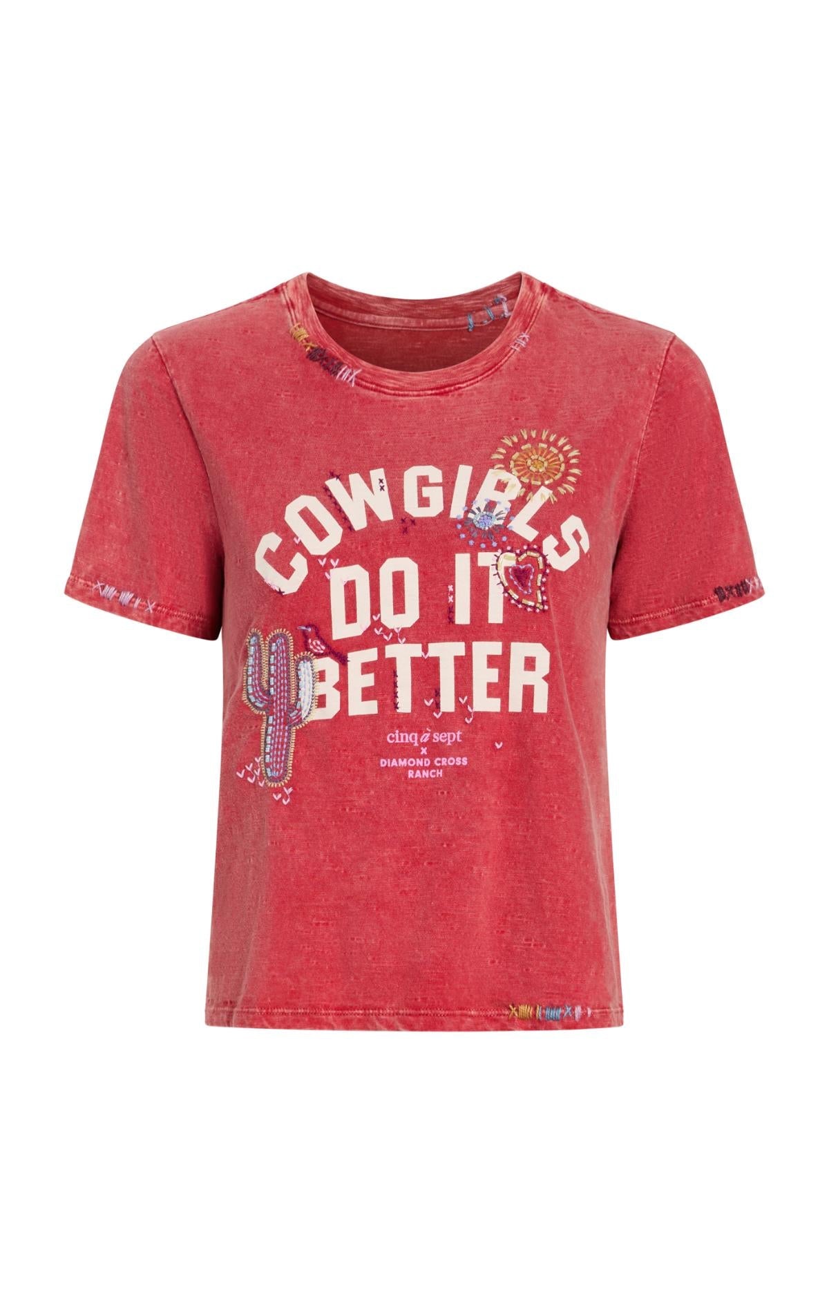 Cinq à Sept Bespoke Cowgirls Do It Better Shrunken Tee