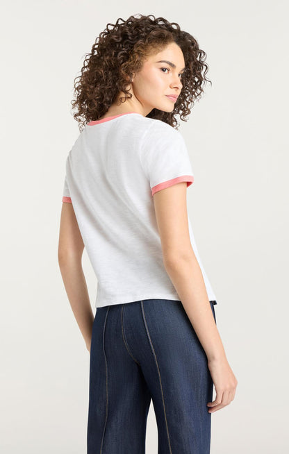Cinq à Sept Je Taime Paris Shrunken Ringer Tee