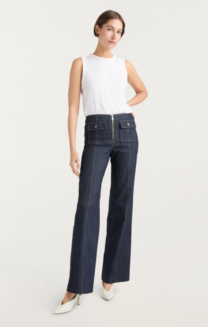 Cinq à Sept Sleeveless Braided Tee