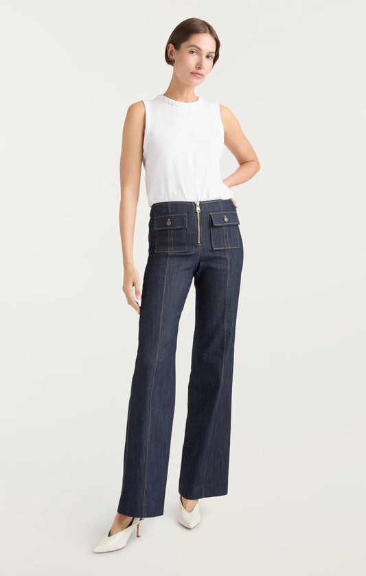 Cinq à Sept Sleeveless Braided Tee