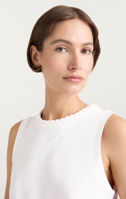 Cinq à Sept Sleeveless Braided Tee