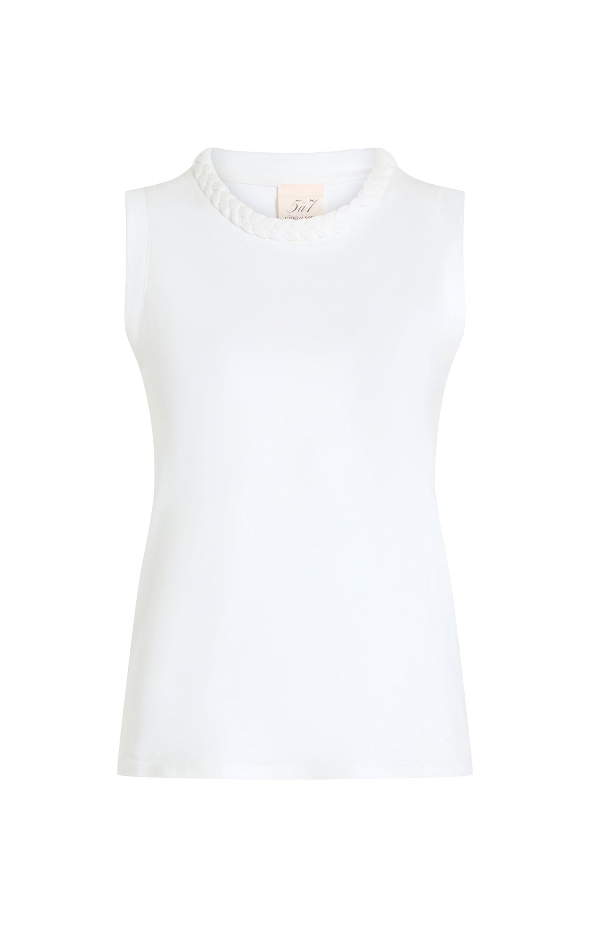 Cinq à Sept Sleeveless Braided Tee