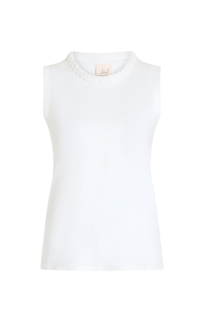 Cinq à Sept Sleeveless Braided Tee