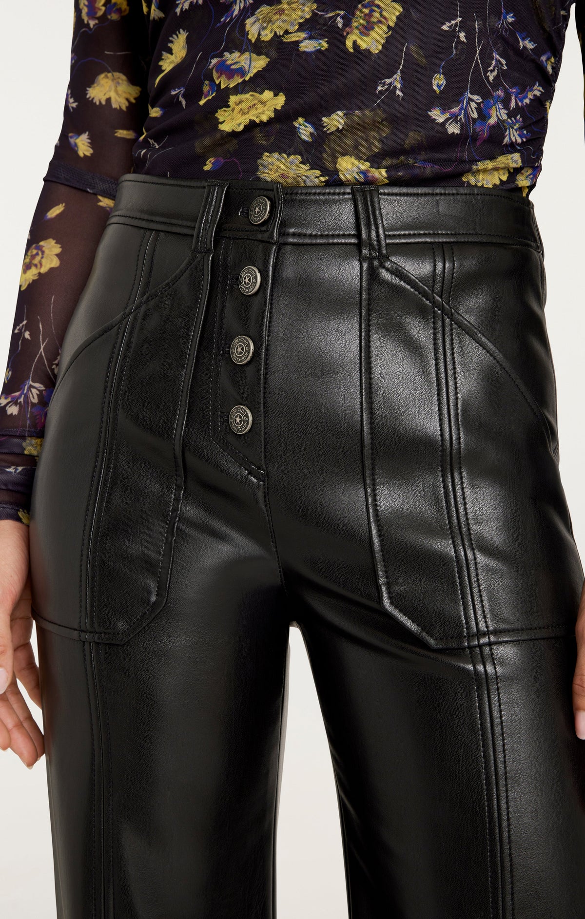 Cinq à Sept Vegan Leather Long Benji Pant