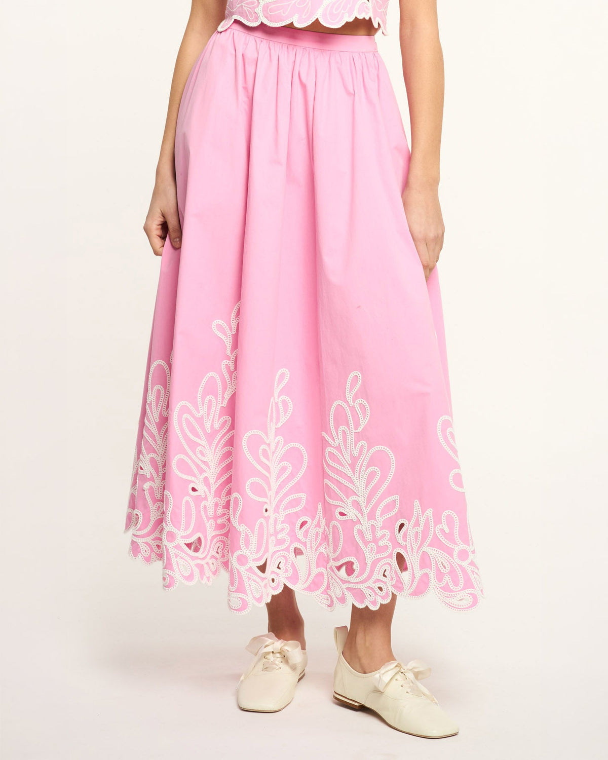 Cinq à Sept Paisley Bloom Embroidered Espe Skirt