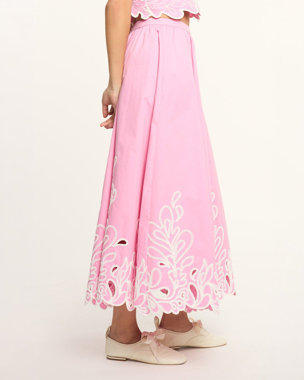 Cinq à Sept Paisley Bloom Embroidered Espe Skirt