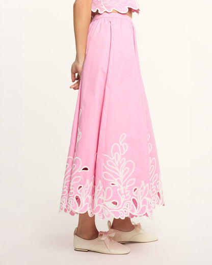 Cinq à Sept Paisley Bloom Embroidered Espe Skirt