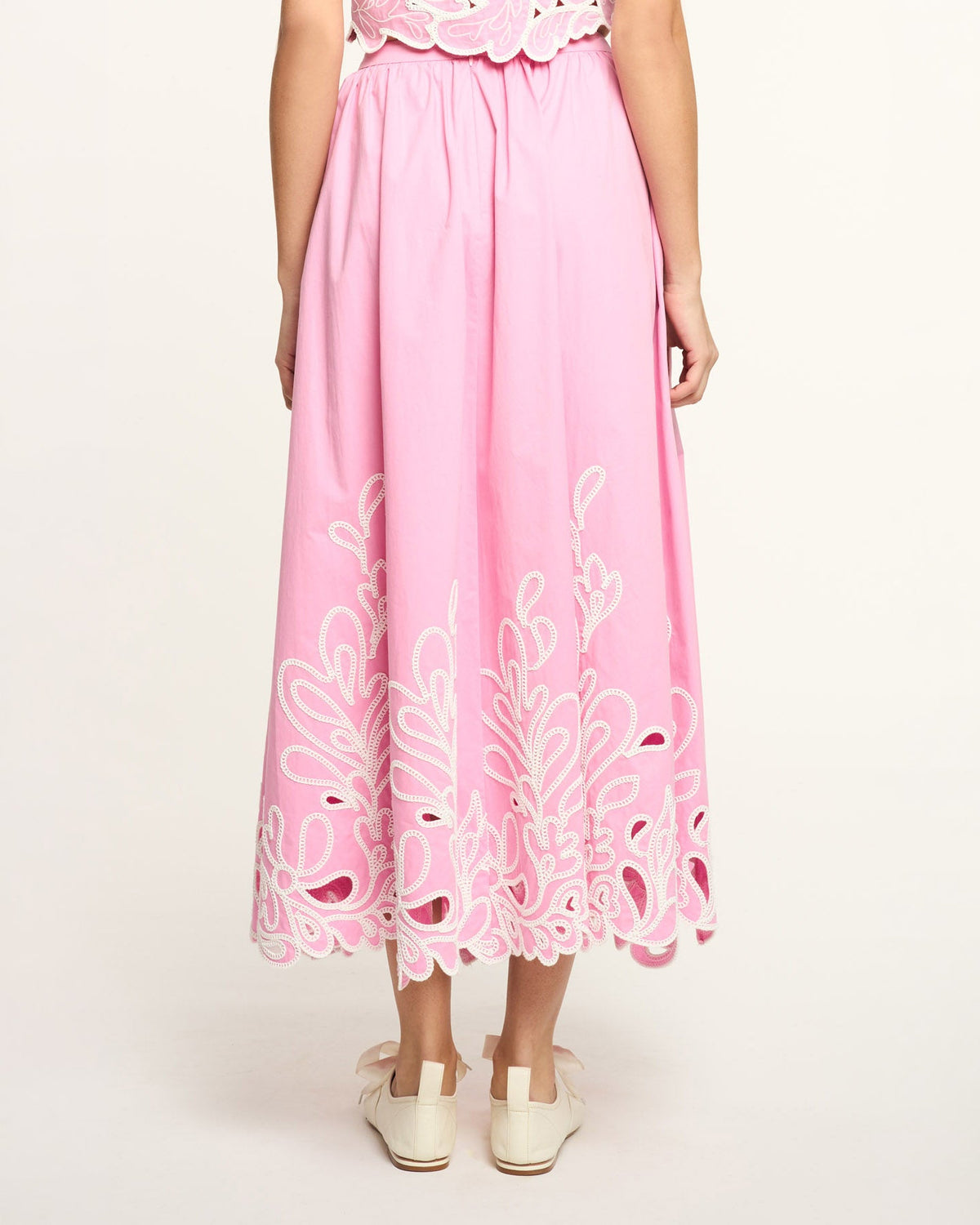 Cinq à Sept Paisley Bloom Embroidered Espe Skirt