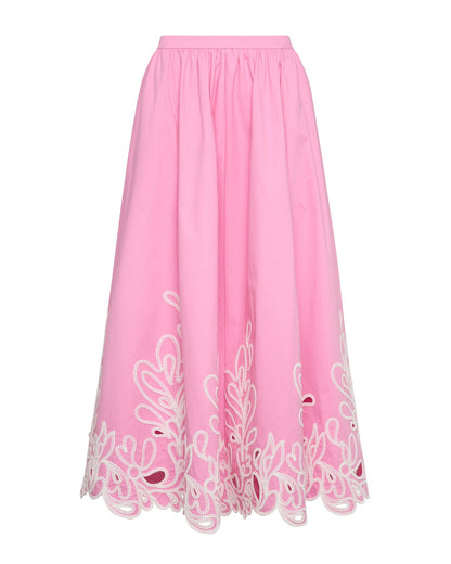 Cinq à Sept Paisley Bloom Embroidered Espe Skirt
