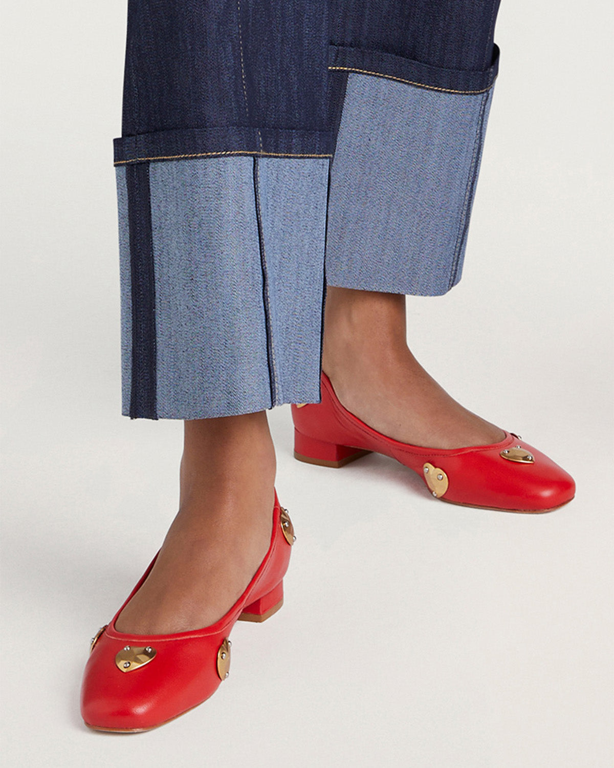 Cinq à Sept Marin Block Heel Ballet Pump