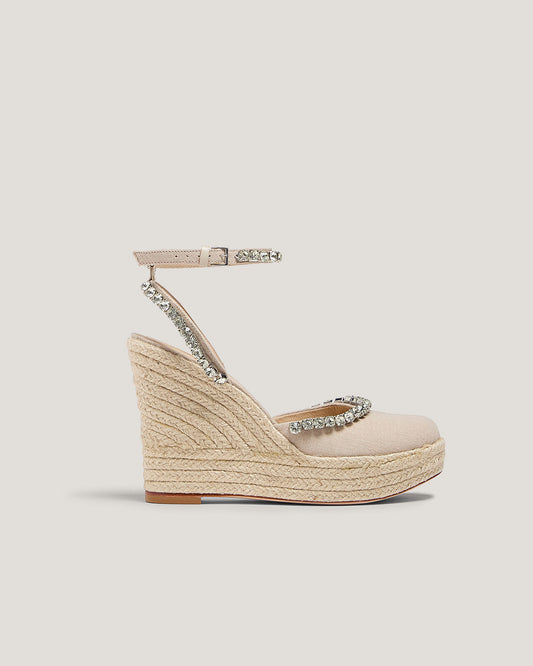 Cinq à Sept Jeanne Crystal Linen Espadrille