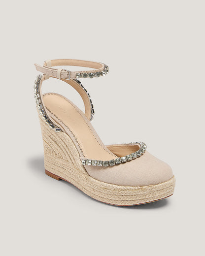 Cinq à Sept Jeanne Crystal Linen Espadrille