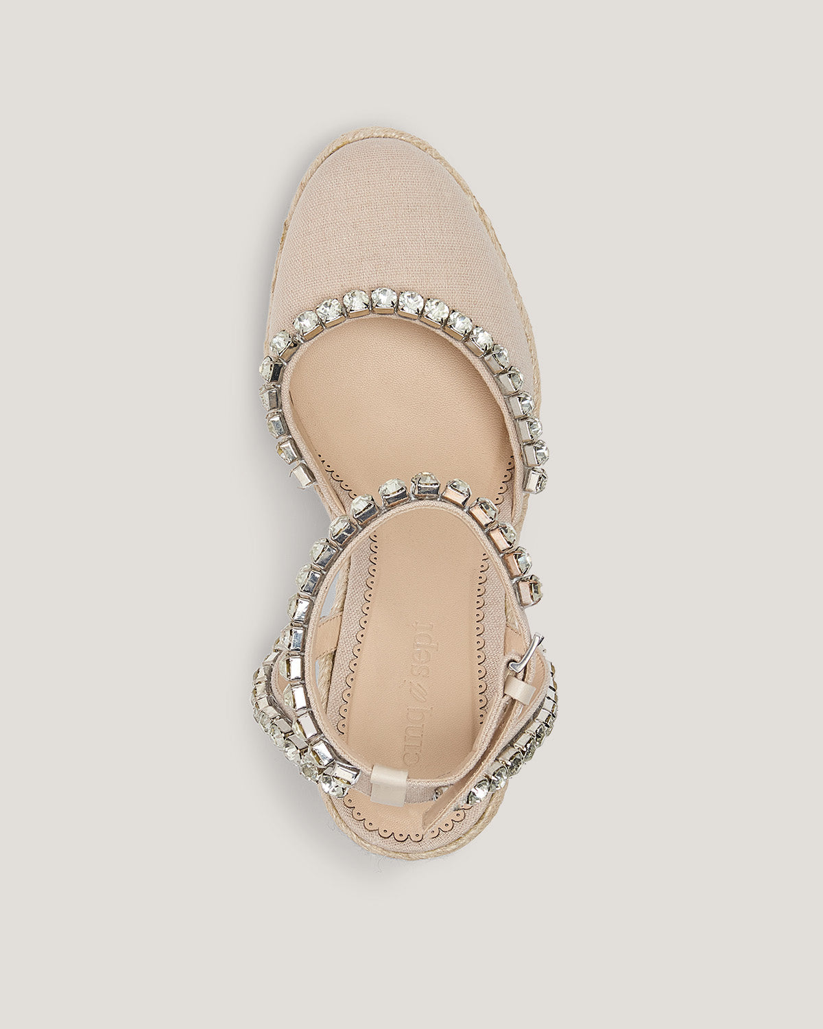 Cinq à Sept Jeanne Crystal Linen Espadrille