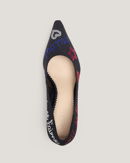 Cinq à Sept Juliet Heatset Linen Pointed Pump