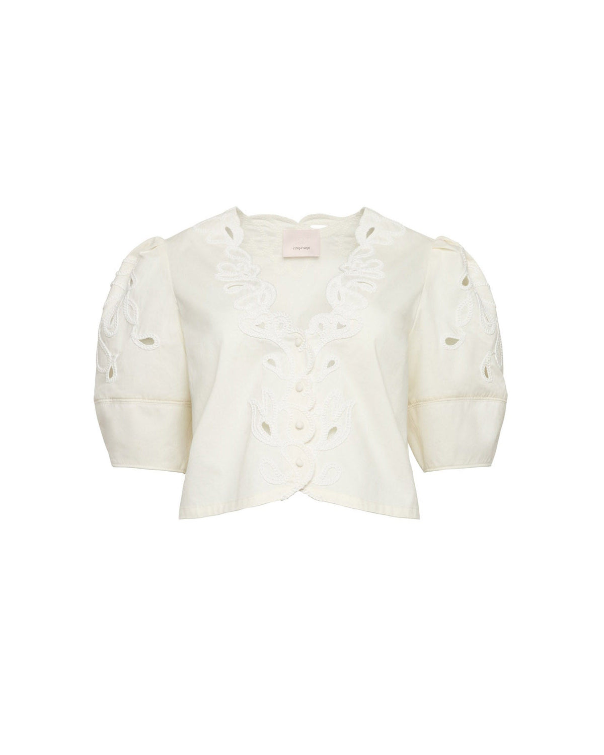 Cinq à Sept Paisley Bloom Embroidered Bellara Top