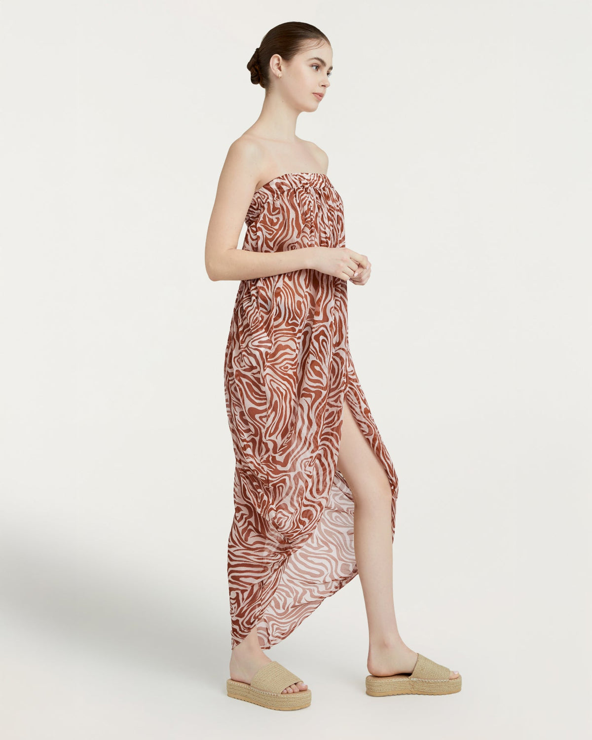 Cinq à Sept Woodblock Zebra Libbie Coverup