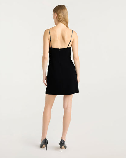 Cinq à Sept Corded Rhinestone Bow Rella Dress