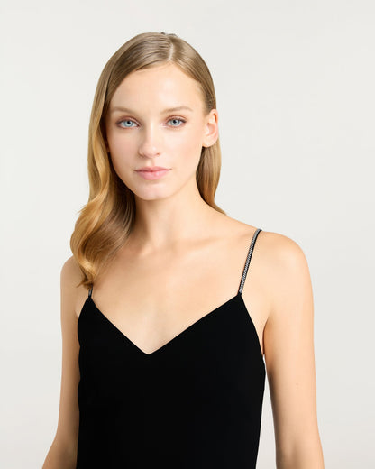 Cinq à Sept Corded Rhinestone Bow Rella Dress