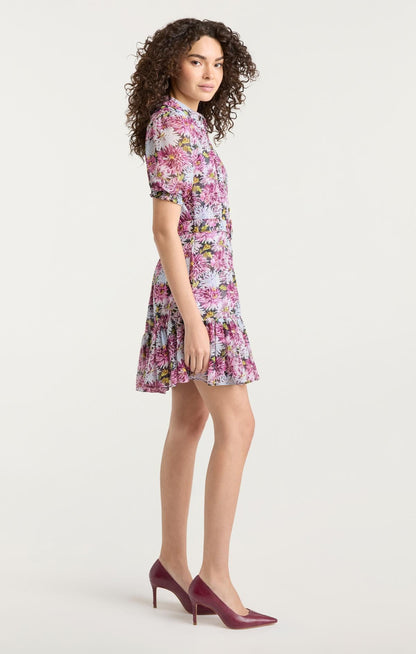Cinq à Sept Dahlia Print Halbini Dress