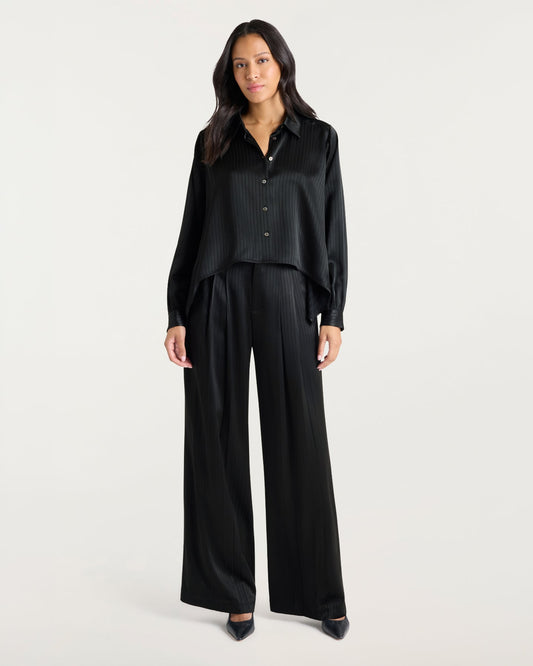 Cinq à Sept Georgia Satin Stripe Gasira Top
