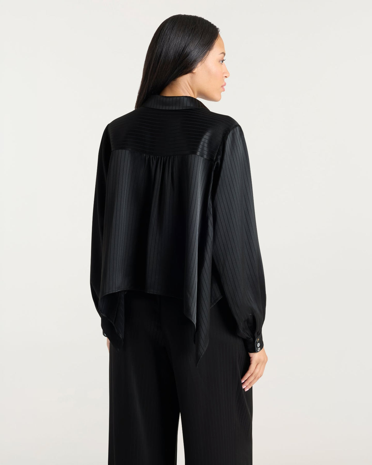 Cinq à Sept Georgia Satin Stripe Gasira Top