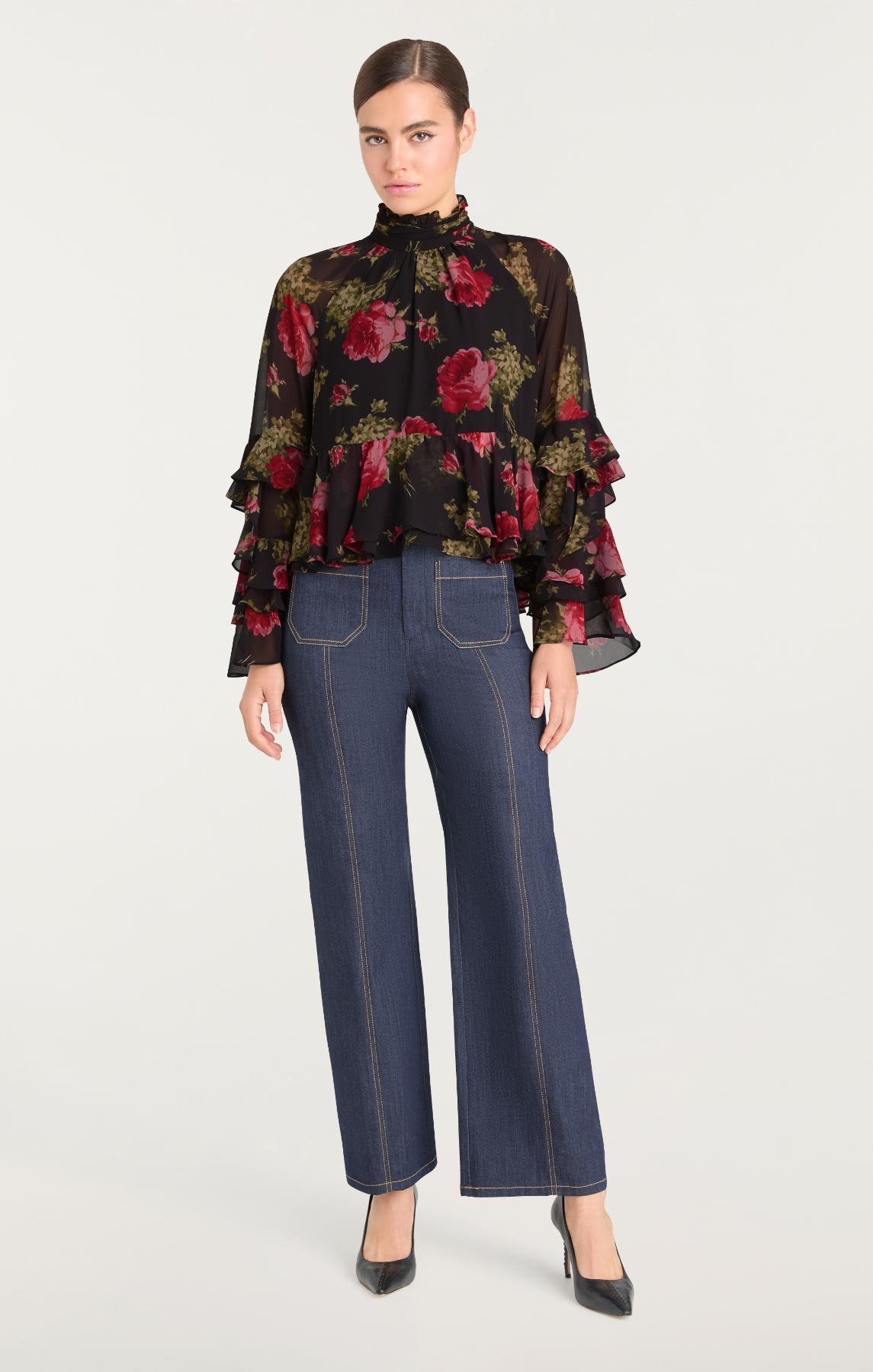 Cinq à Sept Baroque Roses Skylah Top