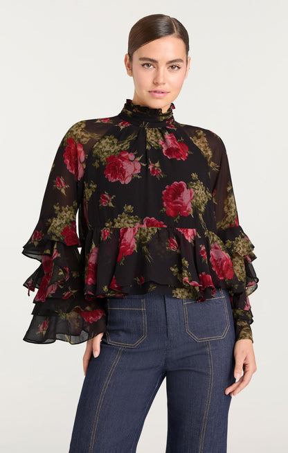 Cinq à Sept Baroque Roses Skylah Top