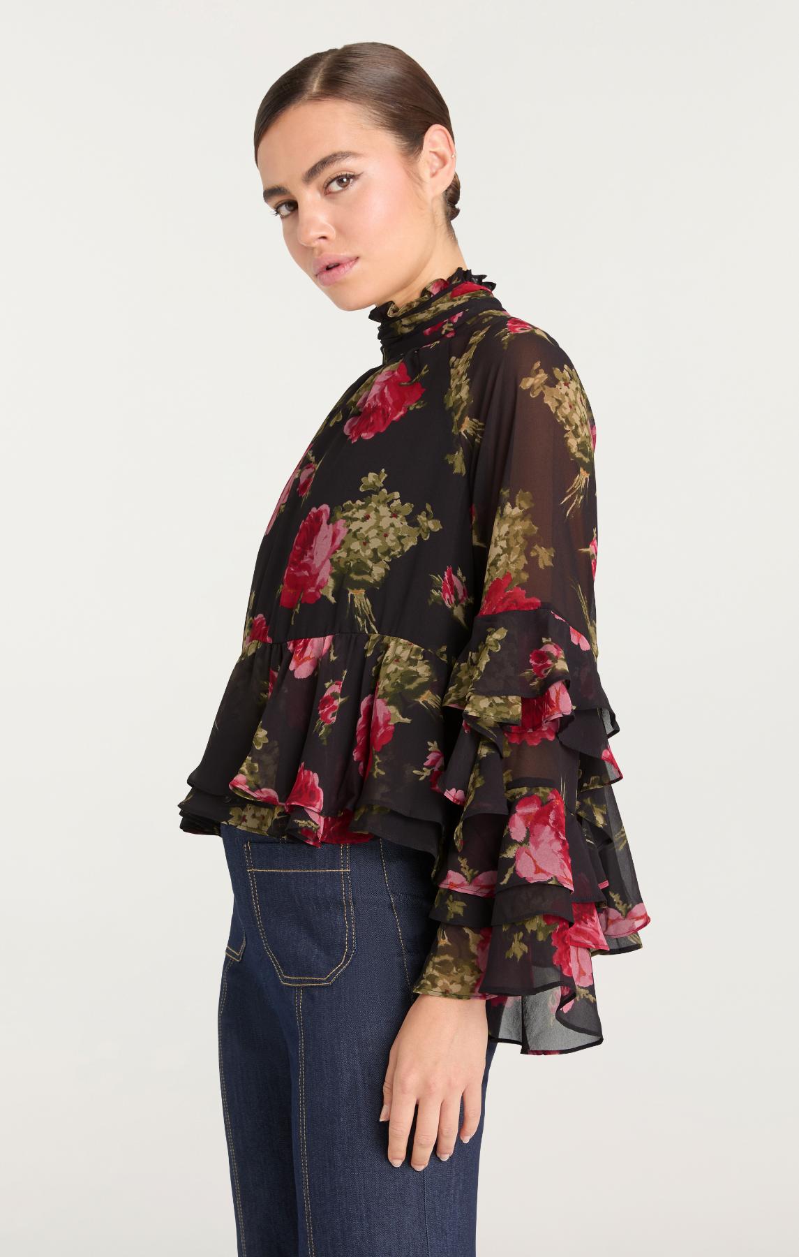 Cinq à Sept Baroque Roses Skylah Top