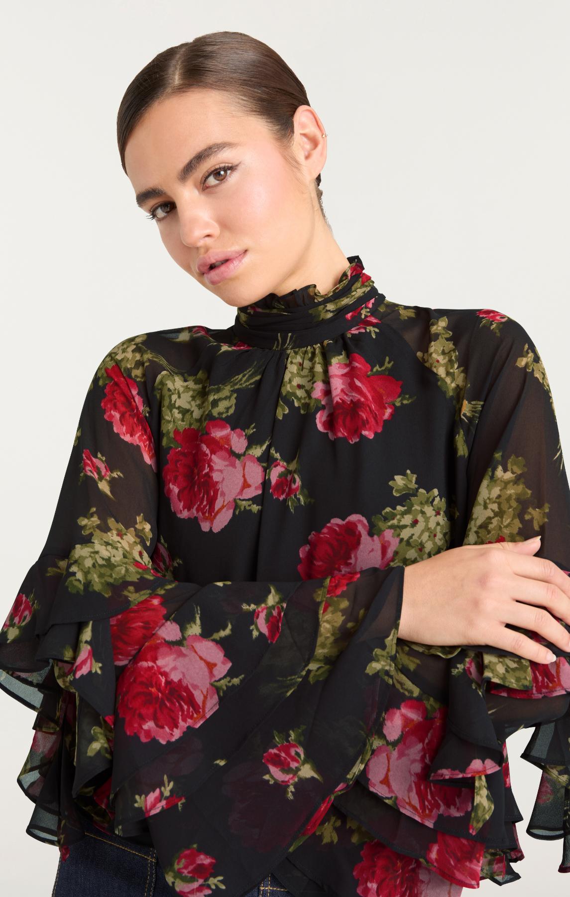 Cinq à Sept Baroque Roses Skylah Top