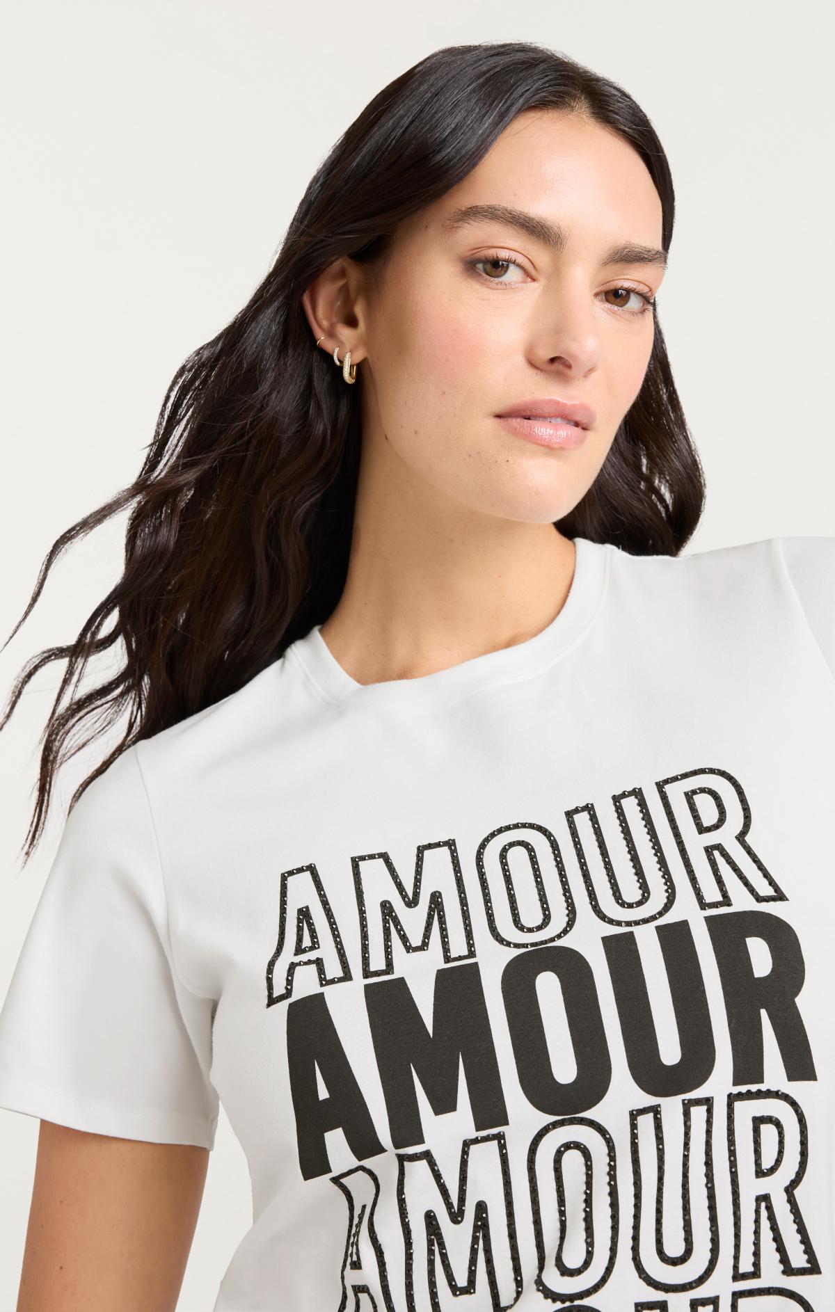 Cinq à Sept Embellished Amour Tee