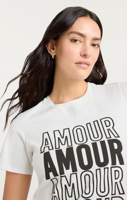 Cinq à Sept Embellished Amour Tee