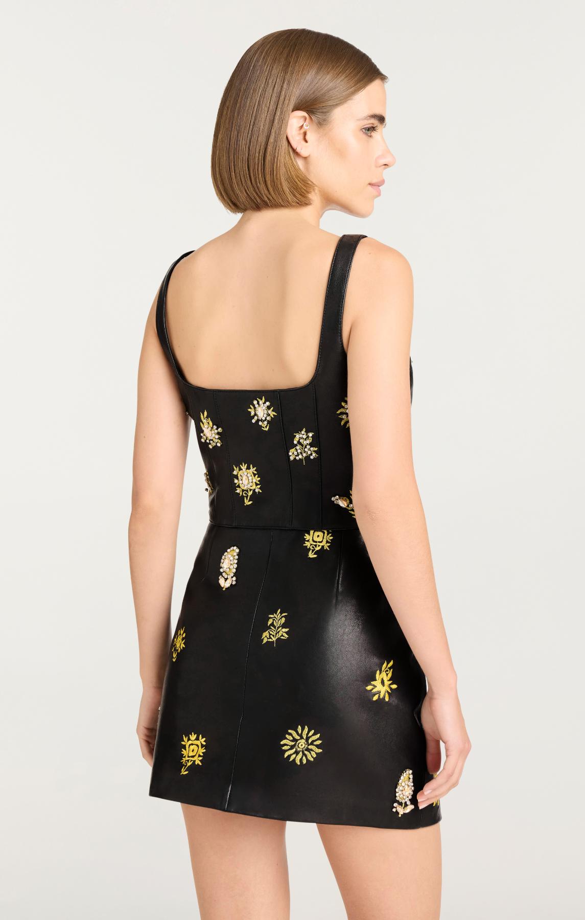 Cinq à Sept Leila Leather Sarita Top