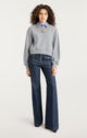 Heather Grey/blue Stripe