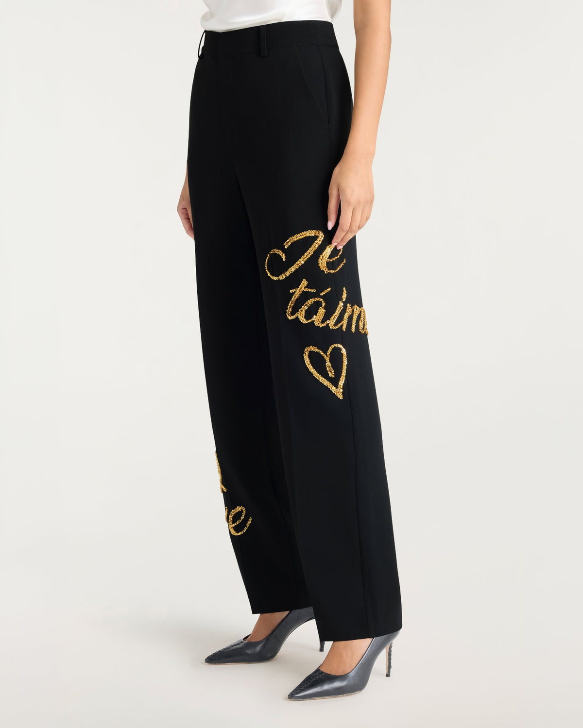 Cinq à Sept Crushed Sequin Loveletter Collins Pant