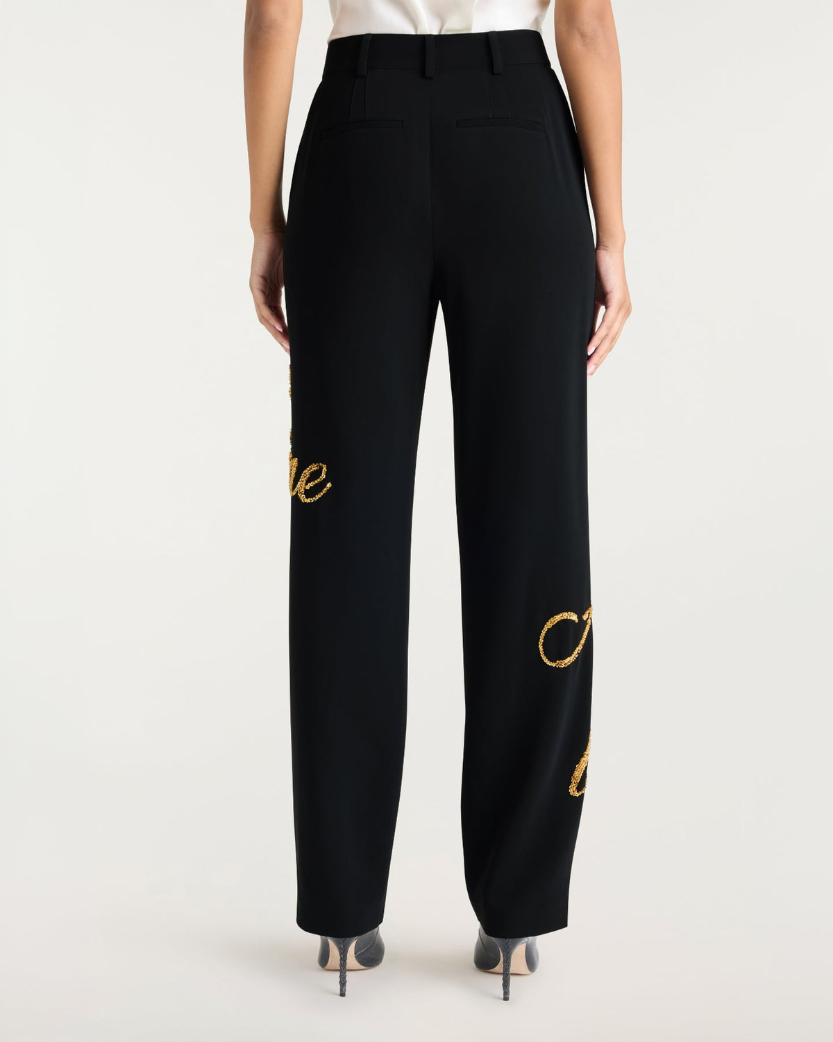 Cinq à Sept Crushed Sequin Loveletter Collins Pant