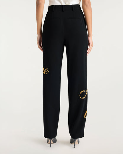 Cinq à Sept Crushed Sequin Loveletter Collins Pant