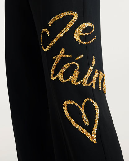 Cinq à Sept Crushed Sequin Loveletter Collins Pant
